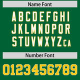 Custom Kelly Green Personalized Shoulder Cut Two-Tone Authentic Football Jersey