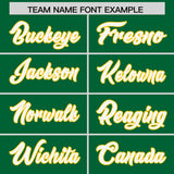 Custom Kelly Green Personalized Shoulder Cut Two-Tone Authentic Football Jersey