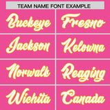 Custom Pink Personalized Shoulder Cut Two-Tone Authentic Football Jersey