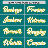 Custom Aqua Personalized Shoulder Cut Two-Tone Authentic Football Jersey