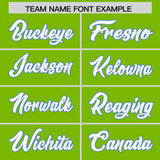 Custom Neon Green Personalized Shoulder Cut Two-Tone Authentic Football Jersey