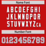 Custom Red Personalized Shoulder Cut Two-Tone Authentic Football Jersey