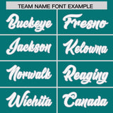 Custom Aqua Personalized Shoulder Cut Two-Tone Authentic Football Jersey