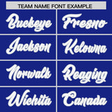 Custom Royal Personalized Shoulder Cut Two-Tone Authentic Football Jersey