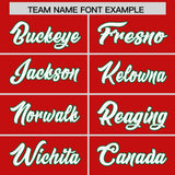 Custom Red Personalized Shoulder Cut Two-Tone Authentic Football Jersey