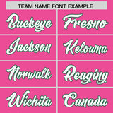 Custom Pink Personalized Shoulder Cut Two-Tone Authentic Football Jersey