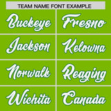 Custom Neon Green Personalized Shoulder Cut Two-Tone Authentic Football Jersey