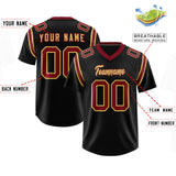 Custom Black Personalized Shoulder Cut Two-Tone Authentic Football Jersey