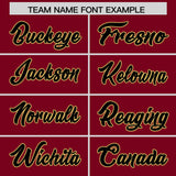 Custom Crimson Personalized Shoulder Cut Two-Tone Authentic Football Jersey