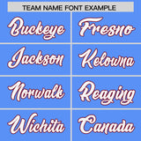 Custom Powder Blue Personalized Shoulder Cut Two-Tone Authentic Football Jersey