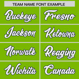 Custom Neon Green Personalized Shoulder Cut Two-Tone Authentic Football Jersey