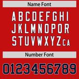 Custom Red Personalized Shoulder Cut Two-Tone Authentic Football Jersey
