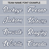 Custom Silver Personalized Shoulder Cut Two-Tone Authentic Football Jersey