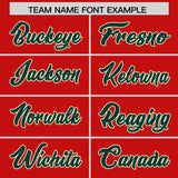 Custom Red Personalized Shoulder Cut Two-Tone Authentic Football Jersey