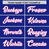 Custom Royal Personalized Shoulder Cut Two-Tone Authentic Football Jersey