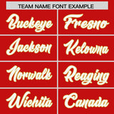 Custom Red Personalized Shoulder Cut Two-Tone Authentic Football Jersey