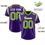 Custom Purple Personalized Shoulder Cut Two-Tone Authentic Football Jersey
