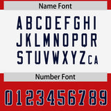 Custom Red Navy Raglan Sleeves Personalized Pattern Authentic Football Jersey