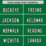 Custom Kelly Green Black Raglan Sleeves Personalized Pattern Authentic Football Jersey