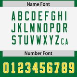 Custom Kelly Green Gold Raglan Sleeves Personalized Pattern Authentic Football Jersey