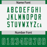 Custom Kelly Green White Raglan Sleeves Personalized Pattern Authentic Football Jersey