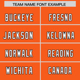 Custom Orange Black Raglan Sleeves Personalized Pattern Authentic Football Jersey