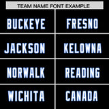 Custom Black Powder Blue Raglan Sleeves Personalized Pattern Authentic Football Jersey