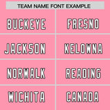 Custom Light Pink Black Raglan Sleeves Personalized Pattern Authentic Football Jersey