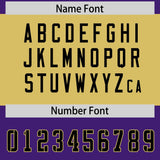Custom Purple Black Raglan Sleeves Personalized Pattern Authentic Football Jersey