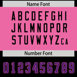 Custom Black Purple Raglan Sleeves Personalized Pattern Authentic Football Jersey