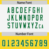Custom Gold Kelly Green Raglan Sleeves Personalized Pattern Authentic Football Jersey