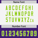 Custom Purple Neon Green Raglan Sleeves Personalized Pattern Authentic Football Jersey