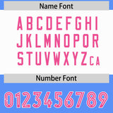 Custom Powder Blue Pink Raglan Sleeves Personalized Pattern Authentic Football Jersey