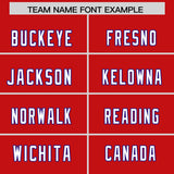 Custom Red Royal Raglan Sleeves Personalized Pattern Authentic Football Jersey