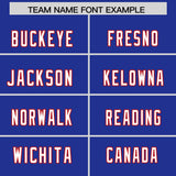 Custom Royal Red Raglan Sleeves Personalized Pattern Authentic Football Jersey