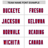 Custom White Royal Raglan Sleeves Personalized Pattern Authentic Football Jersey