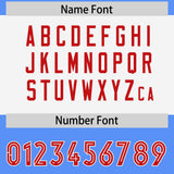 Custom Powder Blue Red Raglan Sleeves Personalized Pattern Authentic Football Jersey