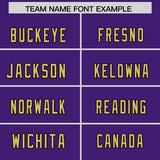 Custom Purple Black Raglan Sleeves Personalized Pattern Authentic Football Jersey