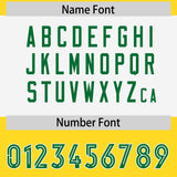 Custom Gold Kelly Green Raglan Sleeves Personalized Pattern Authentic Football Jersey