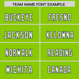 Custom Neon Green Navy Raglan Sleeves Personalized Pattern Authentic Football Jersey