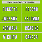 Custom Neon Green Royal Raglan Sleeves Personalized Pattern Authentic Football Jersey