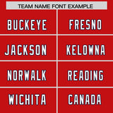Custom Red Navy Raglan Sleeves Personalized Pattern Authentic Football Jersey