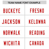 Custom White Red Raglan Sleeves Personalized Pattern Authentic Football Jersey