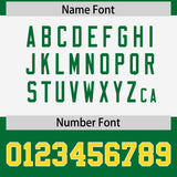 Custom Kelly Green Gold Raglan Sleeves Personalized Pattern Authentic Football Jersey