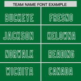 Custom Kelly Green White Raglan Sleeves Personalized Pattern Authentic Football Jersey