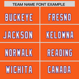 Custom Orange Royal Raglan Sleeves Personalized Pattern Authentic Football Jersey