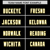 Custom Black Gold Raglan Sleeves Personalized Pattern Authentic Football Jersey