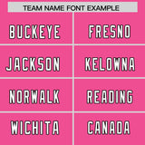 Custom Pink Black Raglan Sleeves Personalized Pattern Authentic Football Jersey