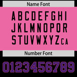 Custom Black Purple Raglan Sleeves Personalized Pattern Authentic Football Jersey