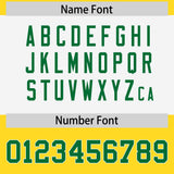 Custom Gold Kelly Green Raglan Sleeves Personalized Pattern Authentic Football Jersey